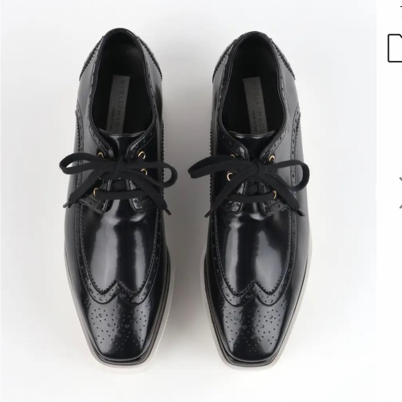 ❌SOLD❌NIB- STELLA McCARTNEY faux leather Elyse Dane platform brogue shoes 40 - Picture 5 of 15